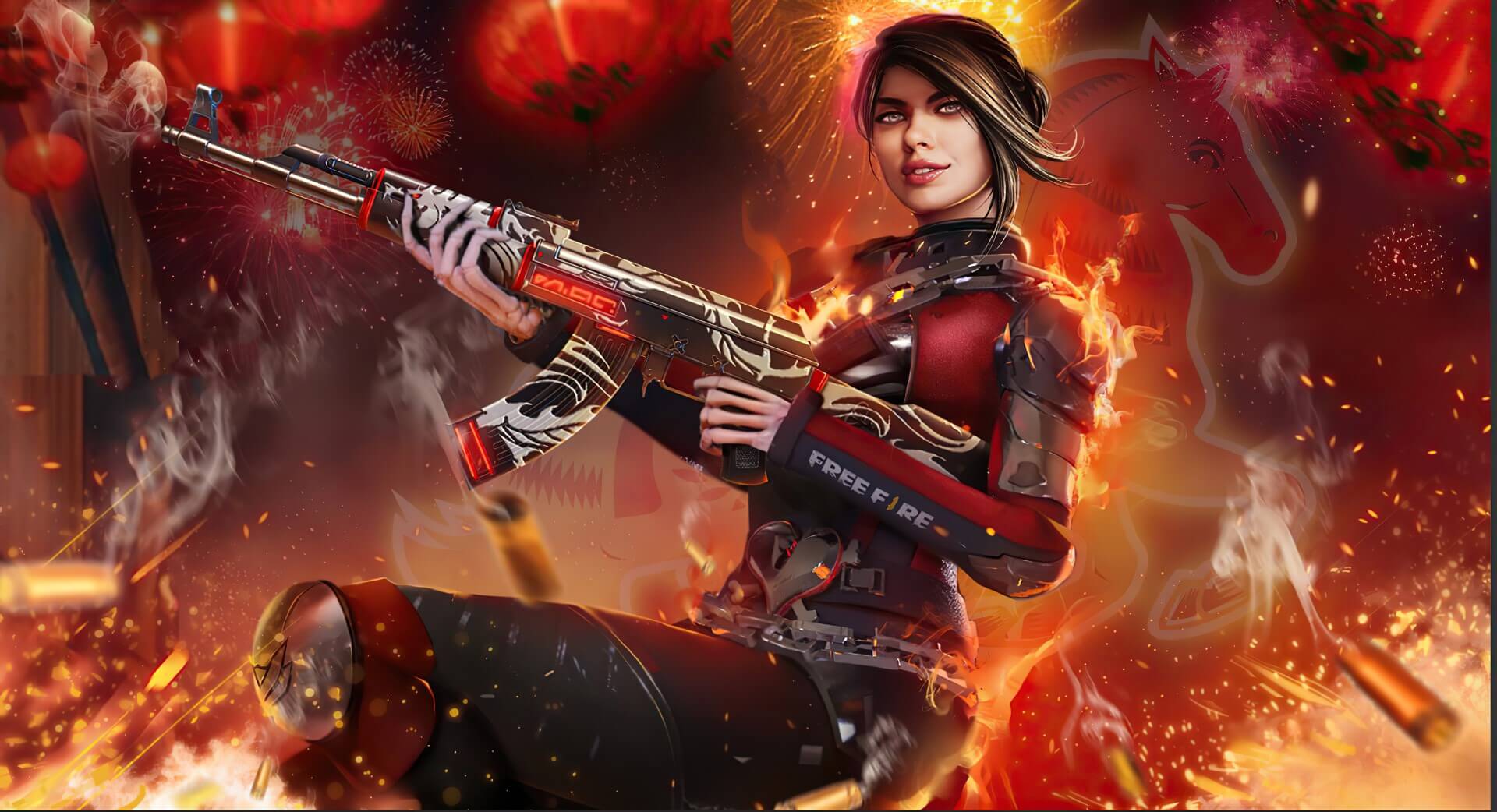 Hình Nền Free Fire 3D Nữ Mừng Tết Nguyên Đán.