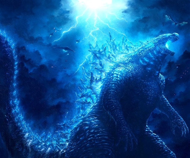 Hình Quái Vật Godzilla Hấp Thụ Năng Lượng Sấm Sét.