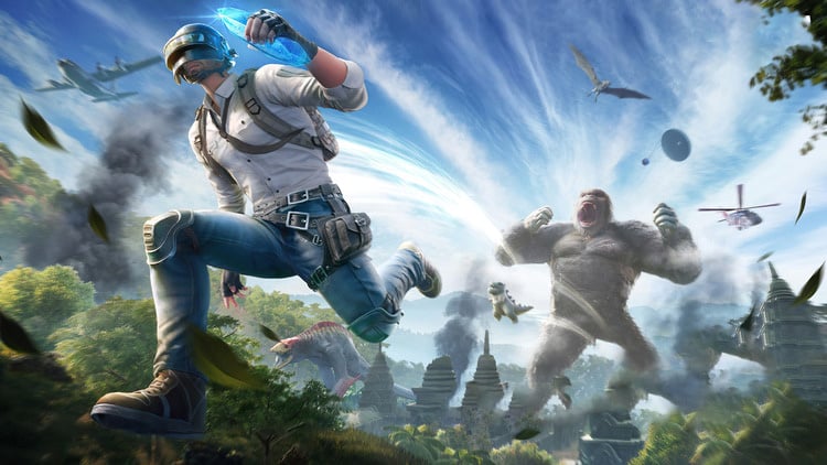 Hình Ảnh Kong Và Godzilla Đại Náo Trong Game Pubg.